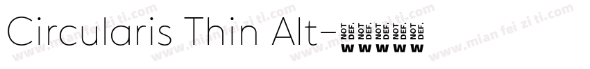 Circularis Thin Alt字体转换